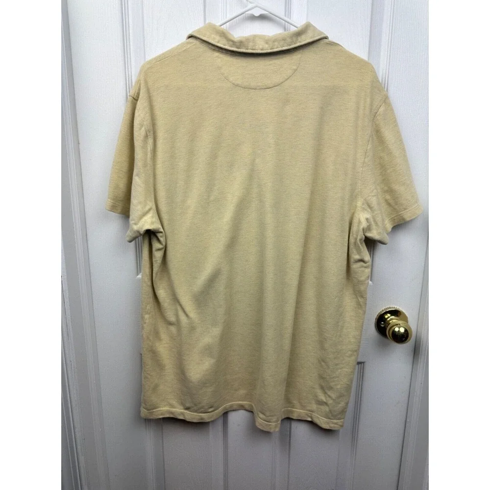 Banana Republic Mens Pocket Polo Shirt XL Yellow‎ Modern Casual Classic